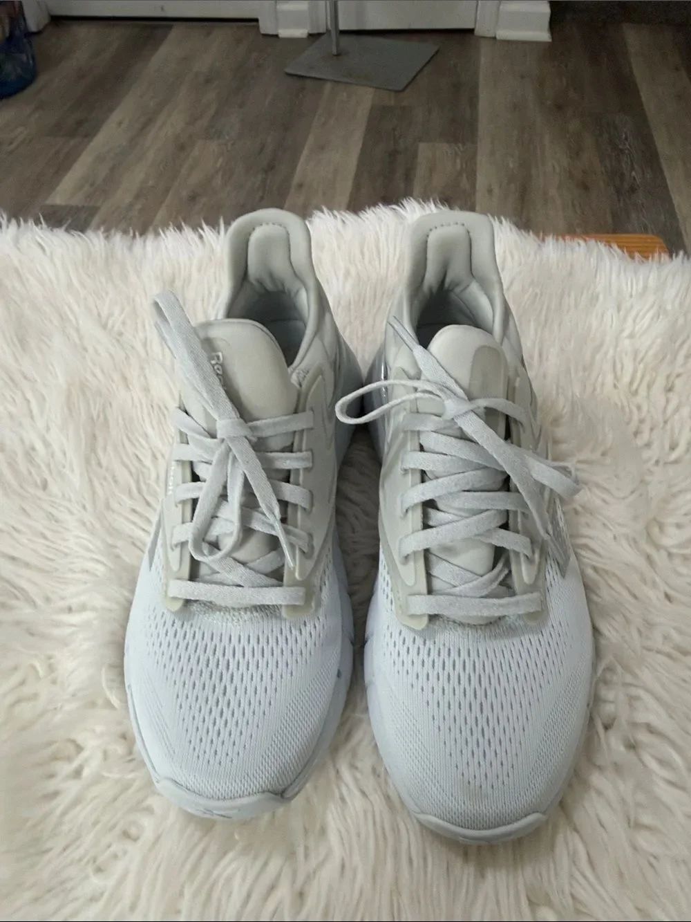 Reebok Women’s Mesh Lace-Up Running Sneakers - Light Beige
